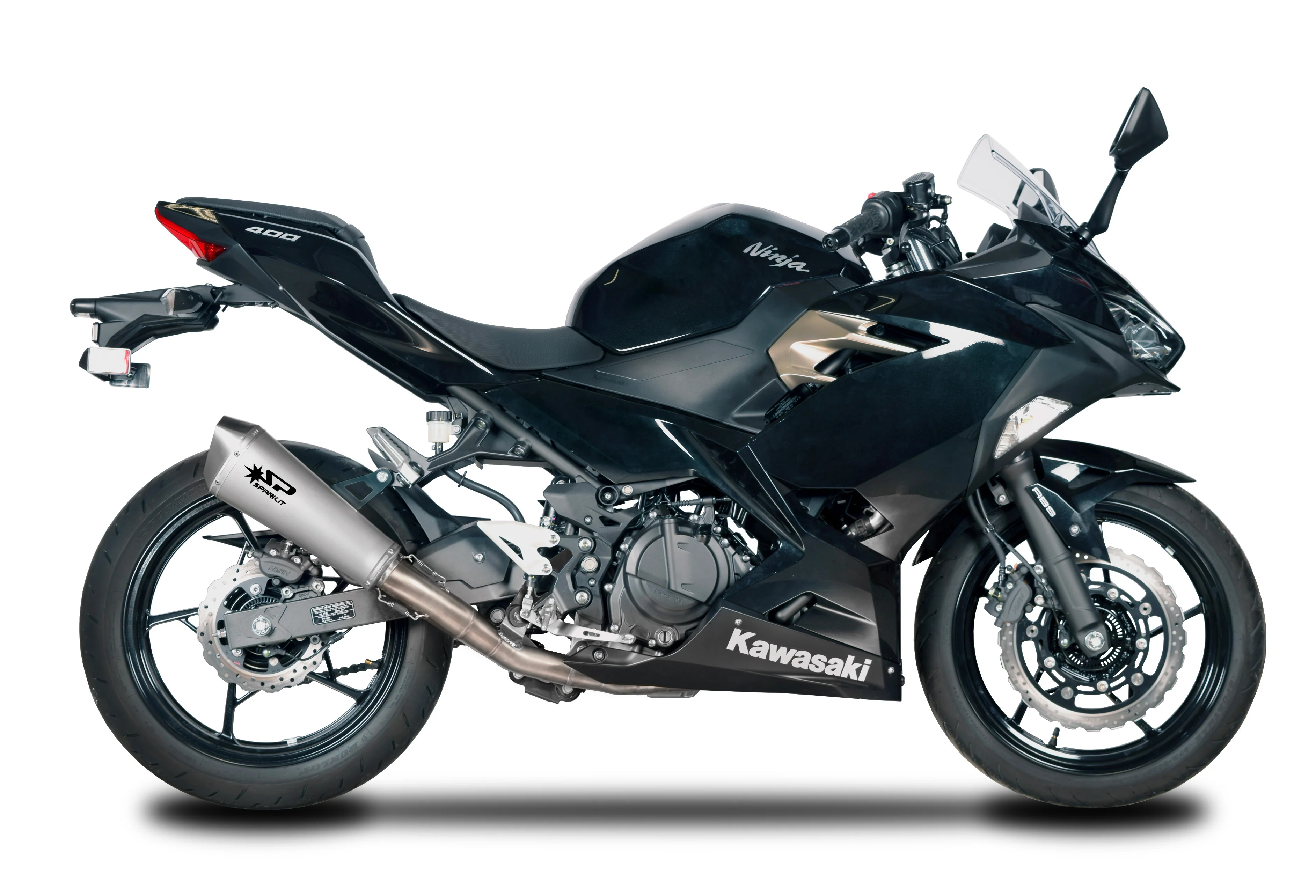 Spark Exhaust Komplettanlage Titanium Konix Kawasaki Ninja 400 (18-23) GKA8824T - Image 2