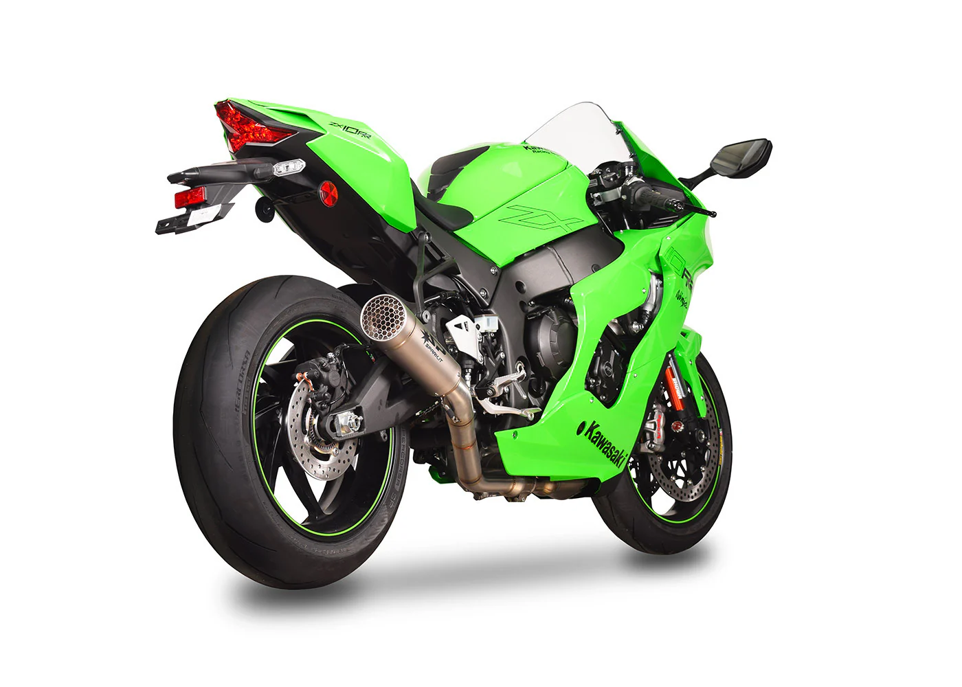 Spark Exhaust Slip-On Grid-O + KAT-Ersatzrohr Kawasaki ZX-10 R/RR (21-26) GKA8843T - Image 3