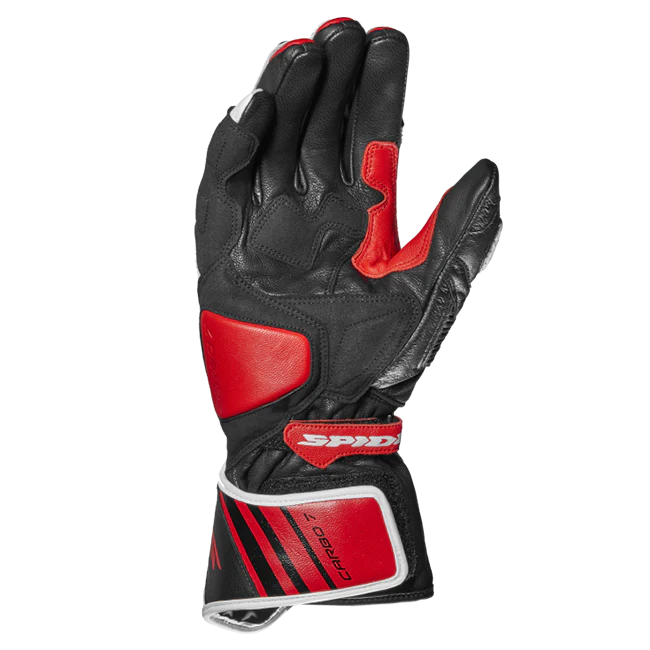 Spidi Carbo 7 Sport Motorrad Lederhandschuhe | Herren | Rot | A210014 - Image 2