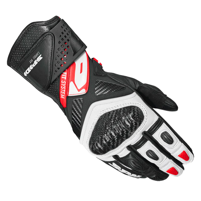Spidi Carbo Fit Sport Motorrad Lederhandschuhe | Herren | Rot | A226014