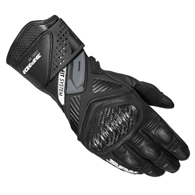 Spidi Carbo Fit Sport Motorrad Lederhandschuhe | Herren | Schwarz | A226026