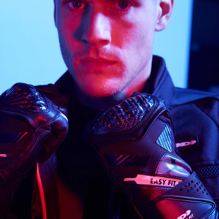 Spidi Carbo Fit Sport Motorrad Lederhandschuhe | Herren | Rot | A226014 - Image 5