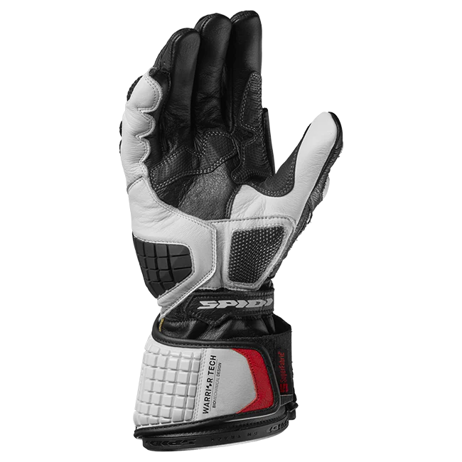 Spidi Carbo Track Evo Racing Motorrad Lederhandschuhe | Herren | Schwarz/Weiß | A203011 - Image 2