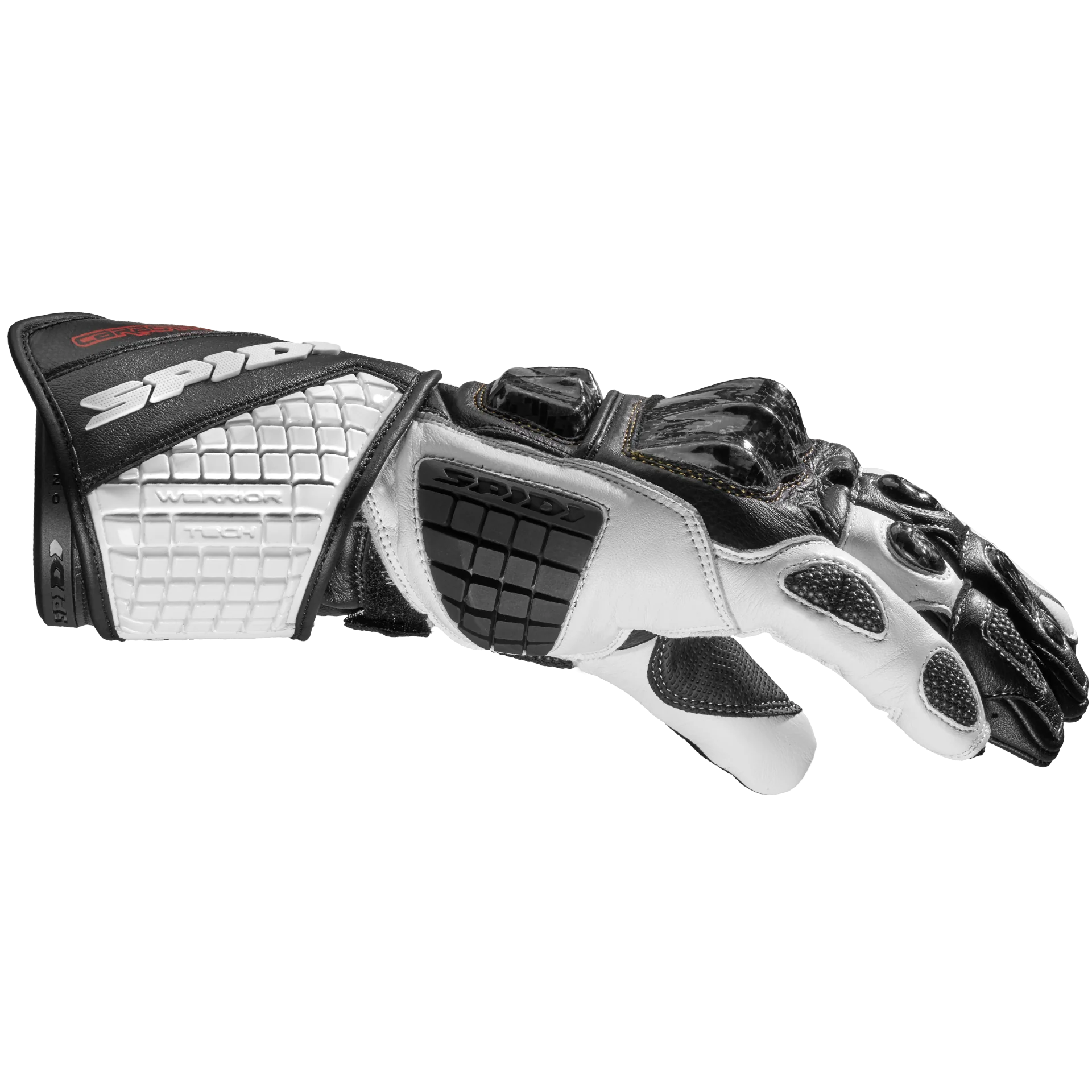Spidi Carbo Track Evo Racing Motorrad Lederhandschuhe | Herren | Schwarz/Weiß | A203011 - Image 3