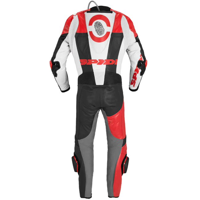 Spidi DP-Progressive Einteiler Lederkombi – Perforierter Rennanzug | Herren | Rot | Y161014 - Image 2