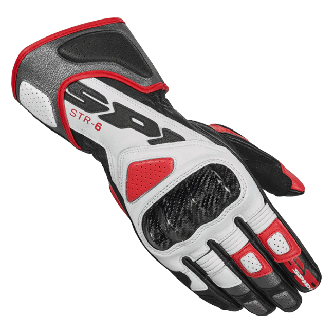 Spidi STR-6 Sport Motorrad Lederhandschuhe | Herren | Rot | A221014