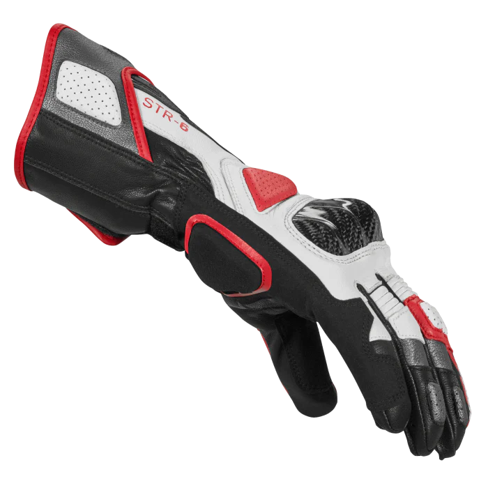 Spidi STR-6 Sport Motorrad Lederhandschuhe | Herren | Rot | A221014 - Image 3