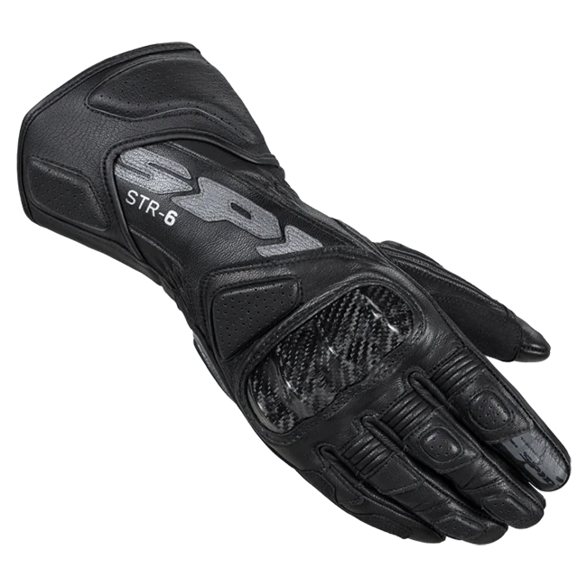 Spidi STR-6 Sport Motorrad Lederhandschuhe | Herren | Schwarz | A221026