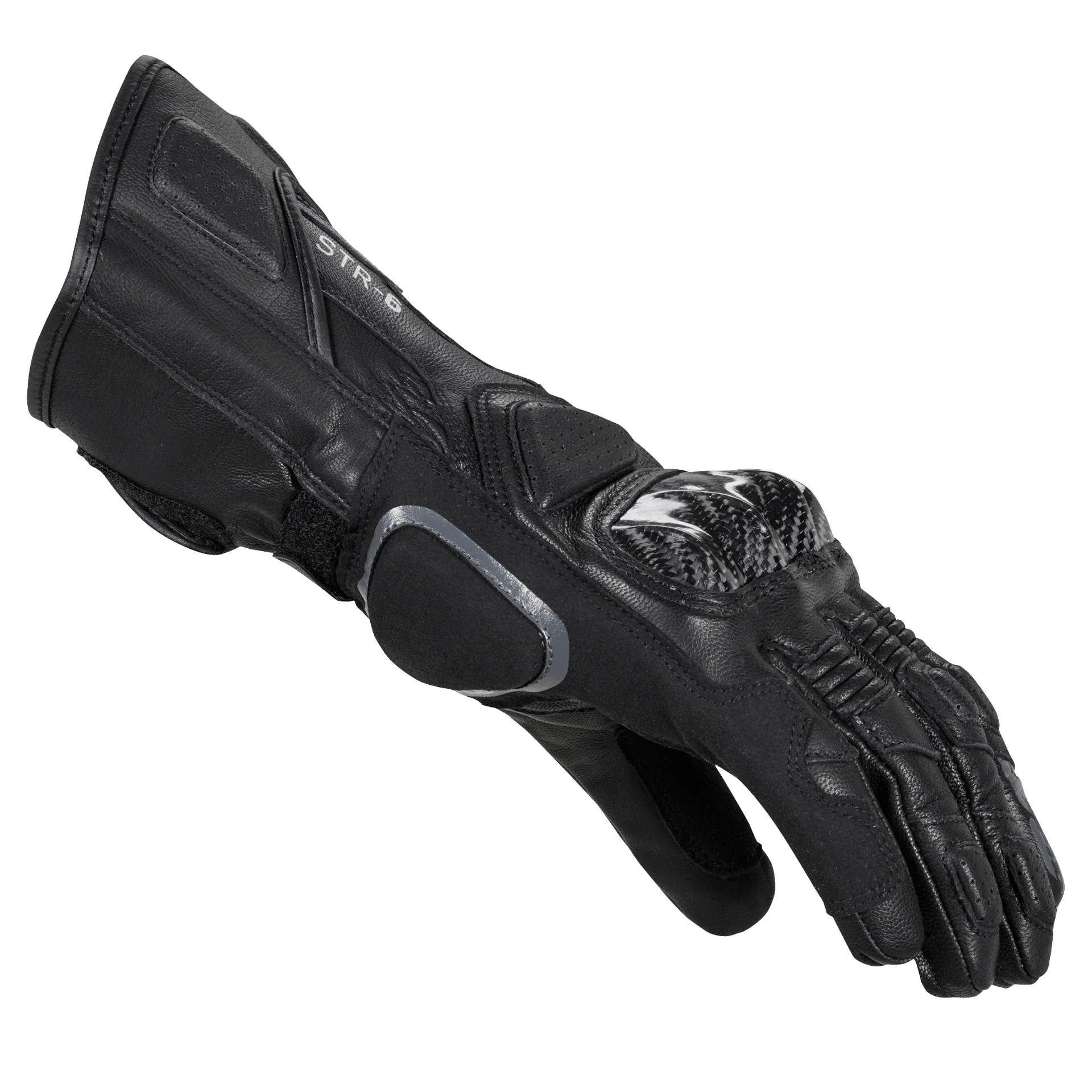Spidi STR-6 Sport Motorrad Lederhandschuhe | Herren | Schwarz | A221026 - Image 3