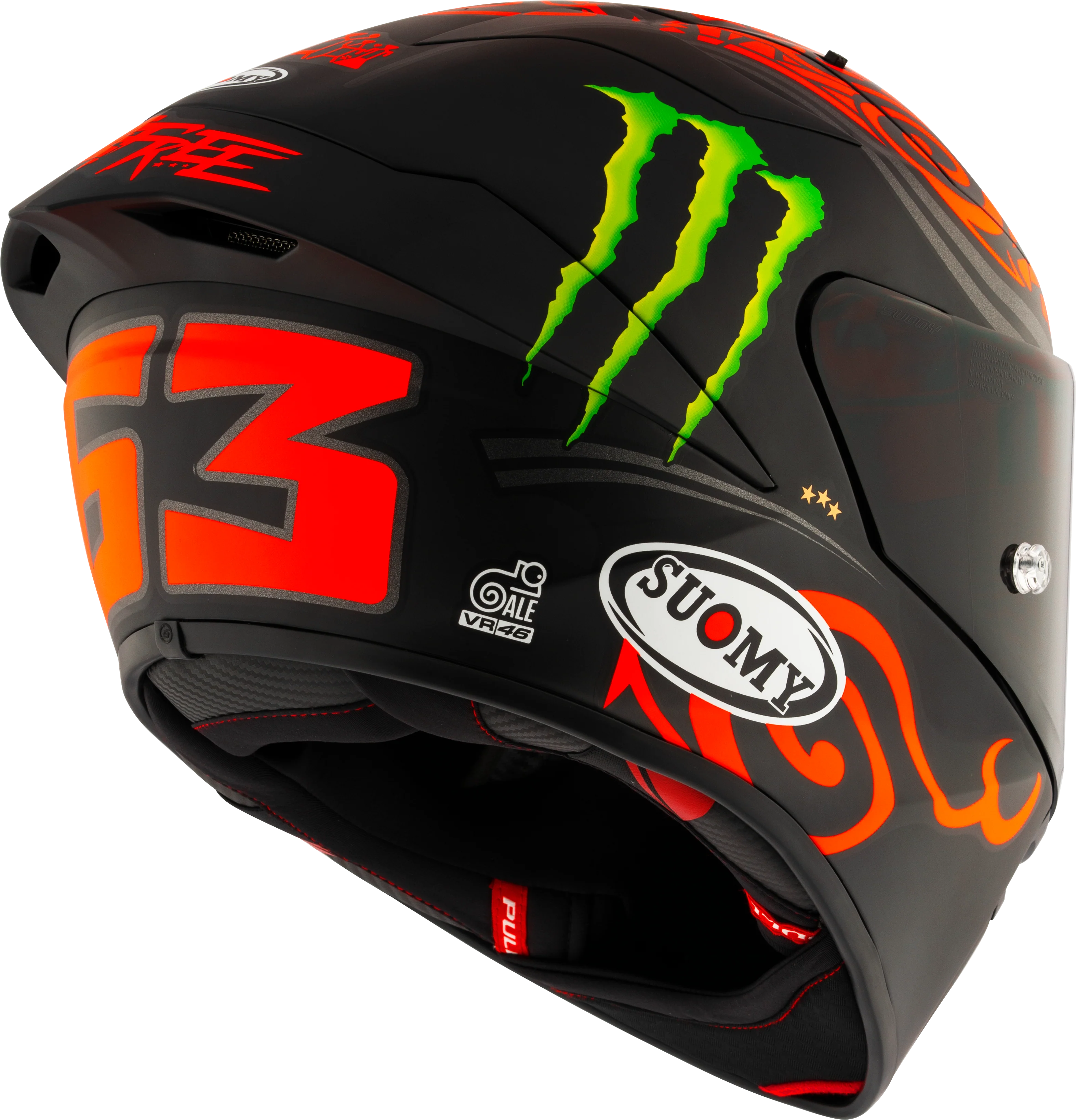 Suomy S1-XR GP Helm Francesco Pecco Bagnaia Monster Replica 2024 K6SX0013 - Image 6