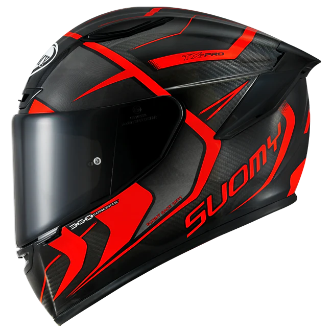 Suomy TX-Pro Helm Carbon Advance Rot Fluo K6TX0003