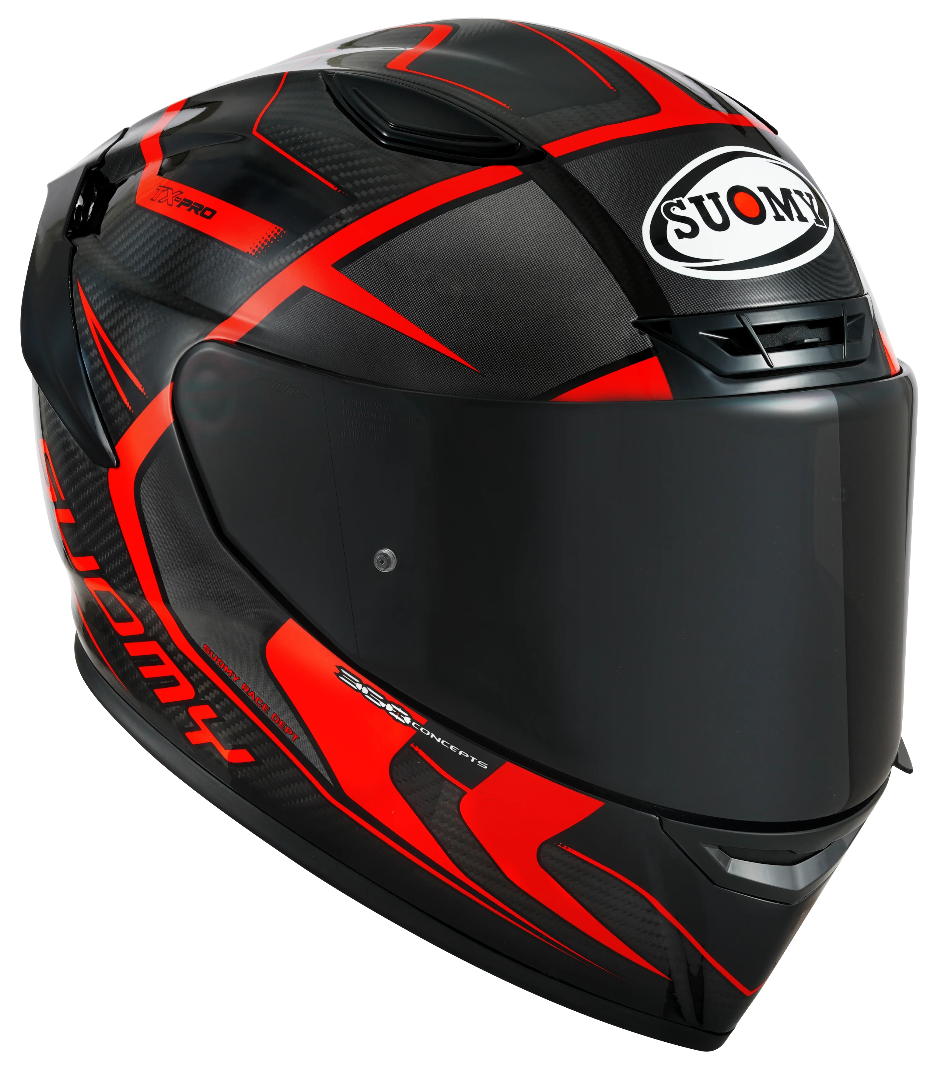 Suomy TX-Pro Helm Carbon Advance Rot Fluo K6TX0003 - Image 4