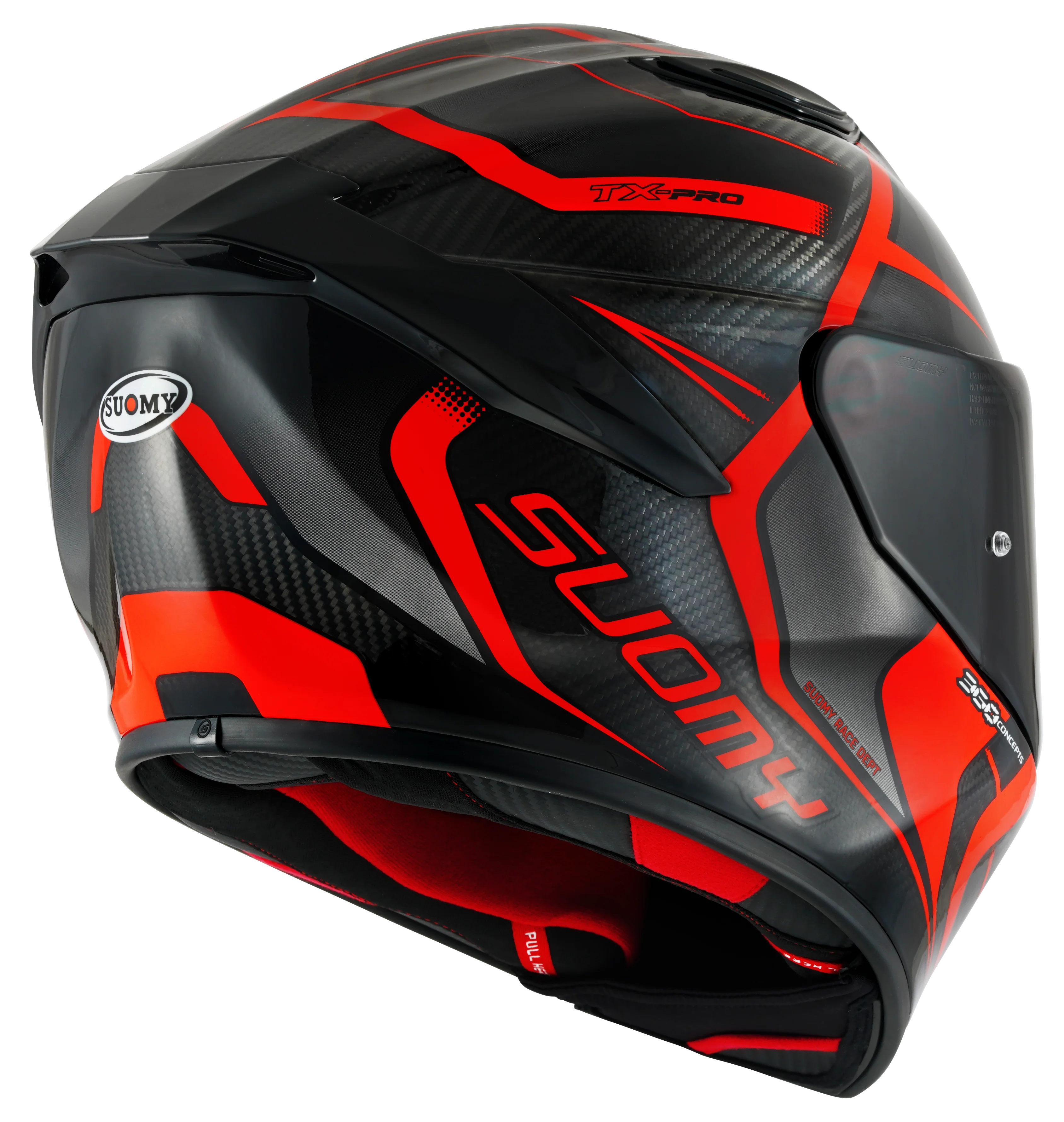 Suomy TX-Pro Helm Carbon Advance Rot Fluo K6TX0003 - Image 6
