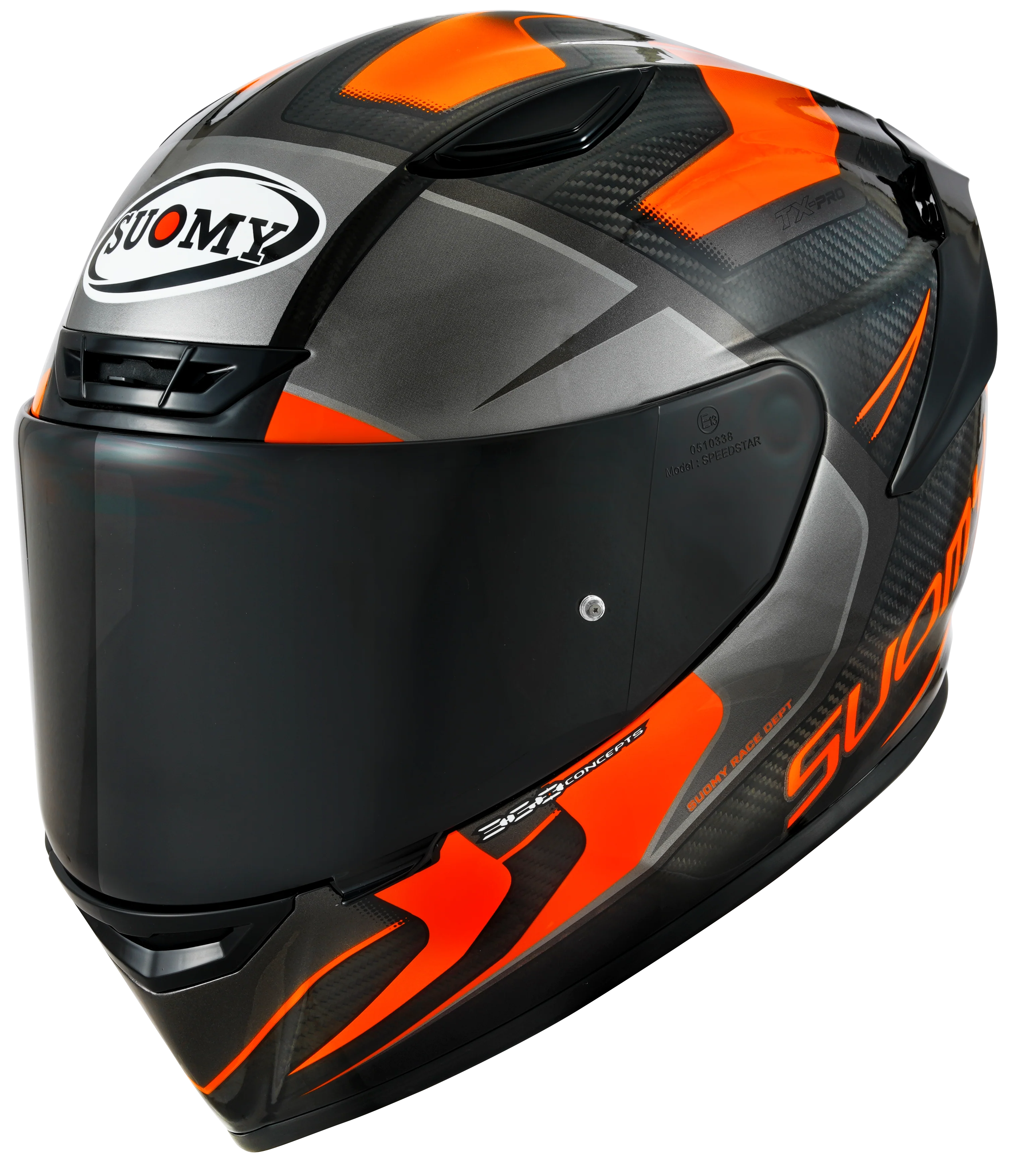Suomy TX-Pro Helm Carbon Advance Orange Fluo K6TX0004 - Image 3