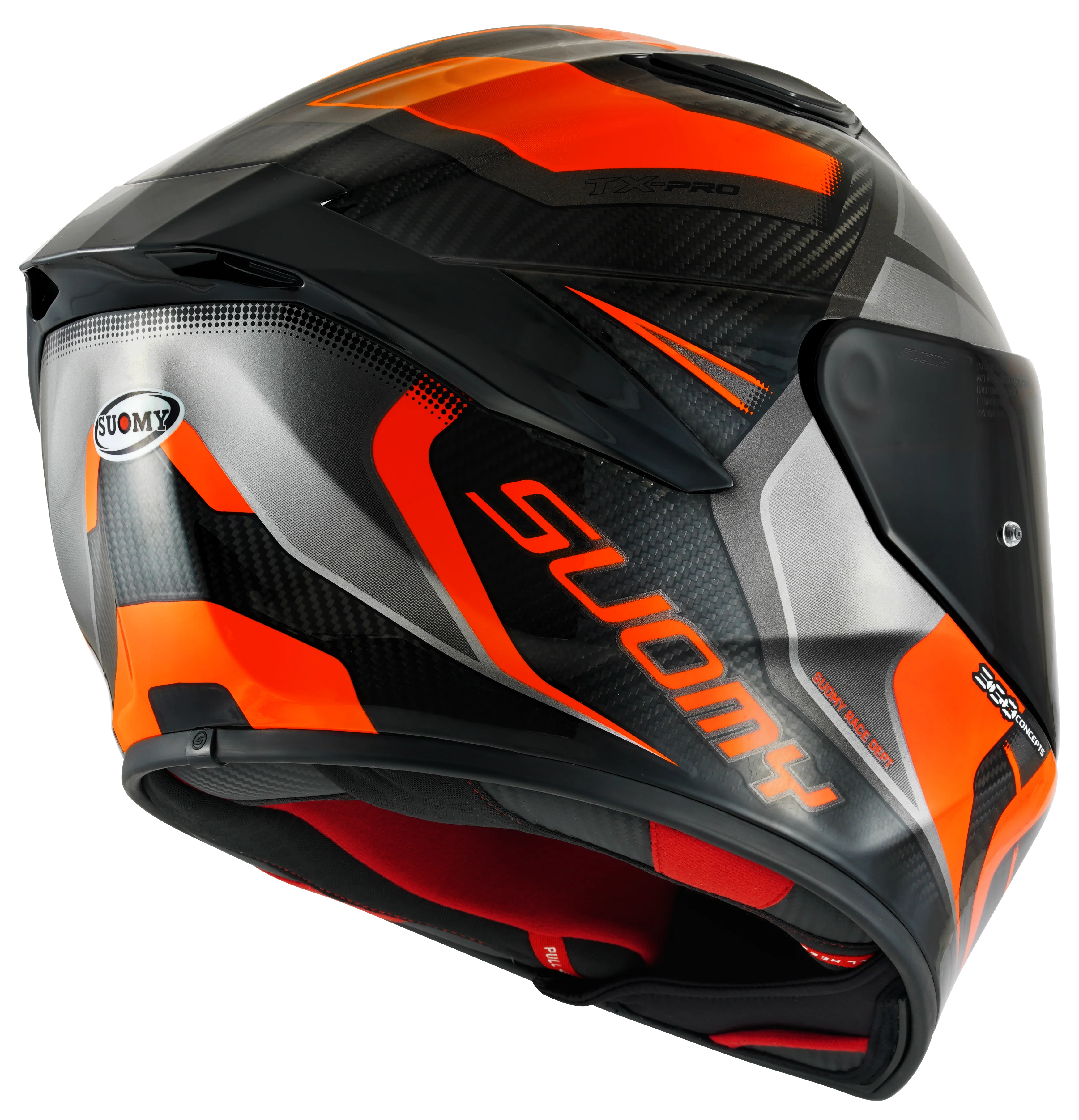 Suomy TX-Pro Helm Carbon Advance Orange Fluo K6TX0004 - Image 7