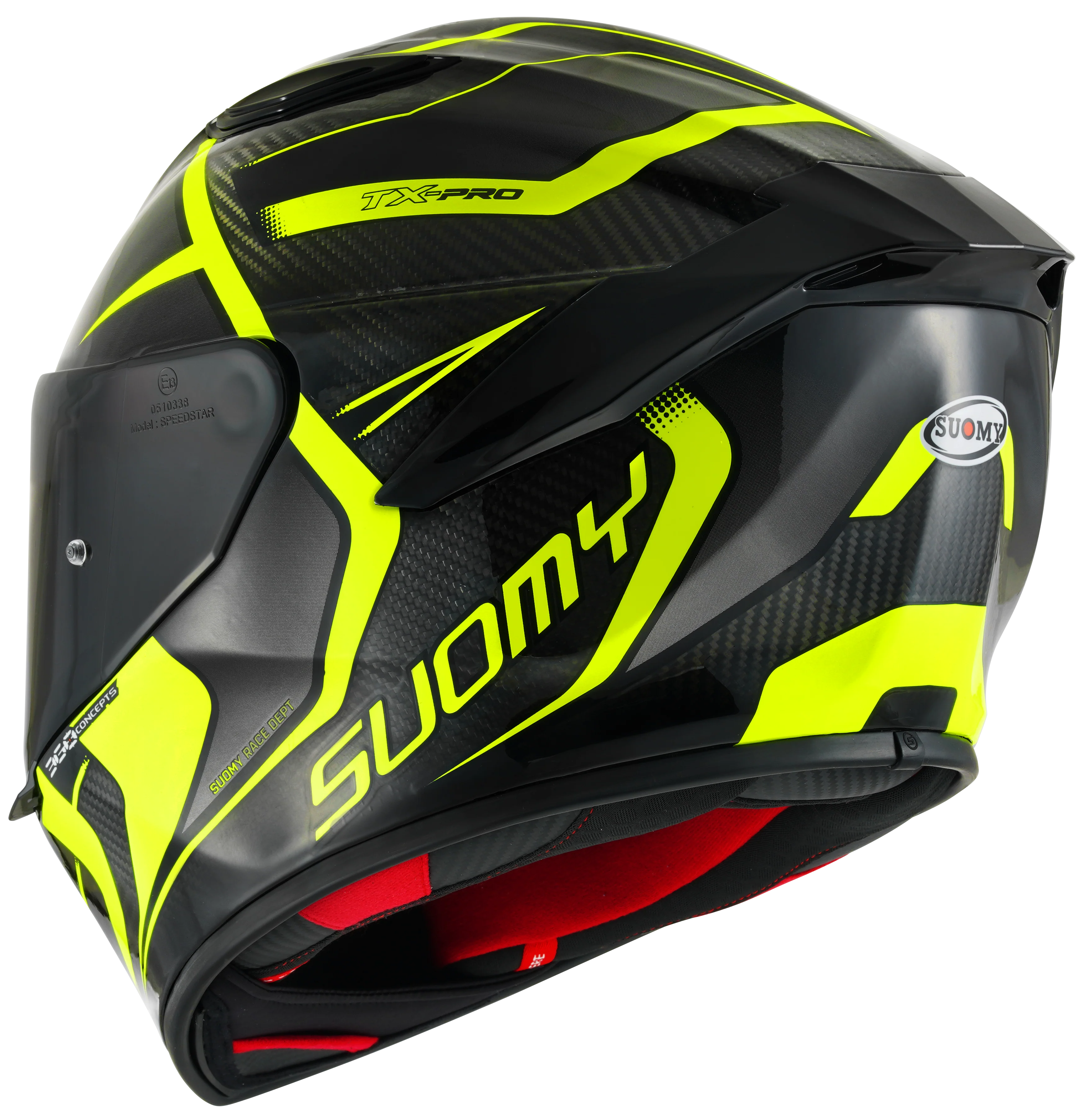 Suomy TX-Pro Helm Carbon Advance Gelb Fluo K6TX0005 - Image 8