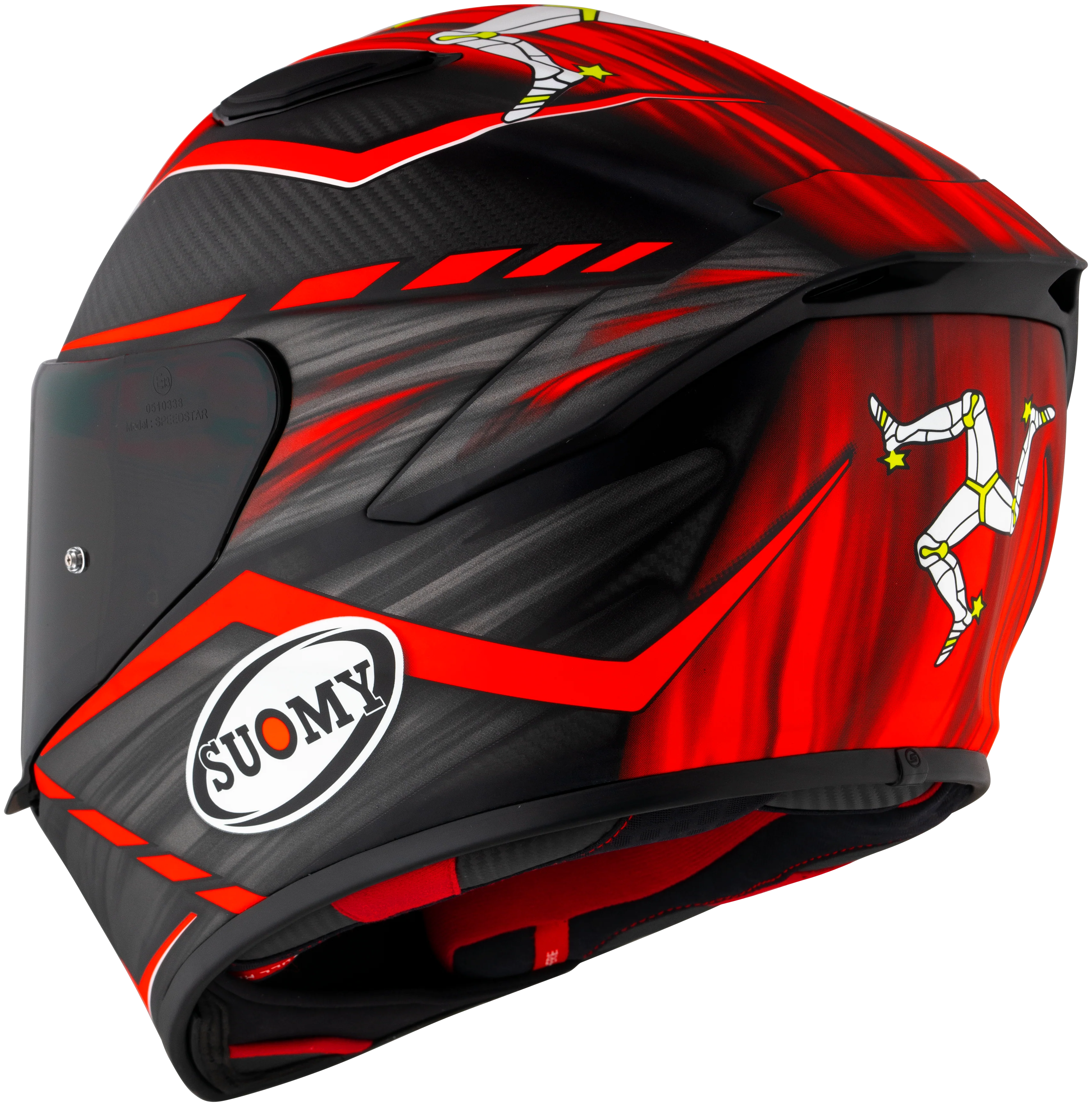 Suomy TX-Pro Helm Carbon Johnson Replica Rot Matt K6TX0010 - Image 7