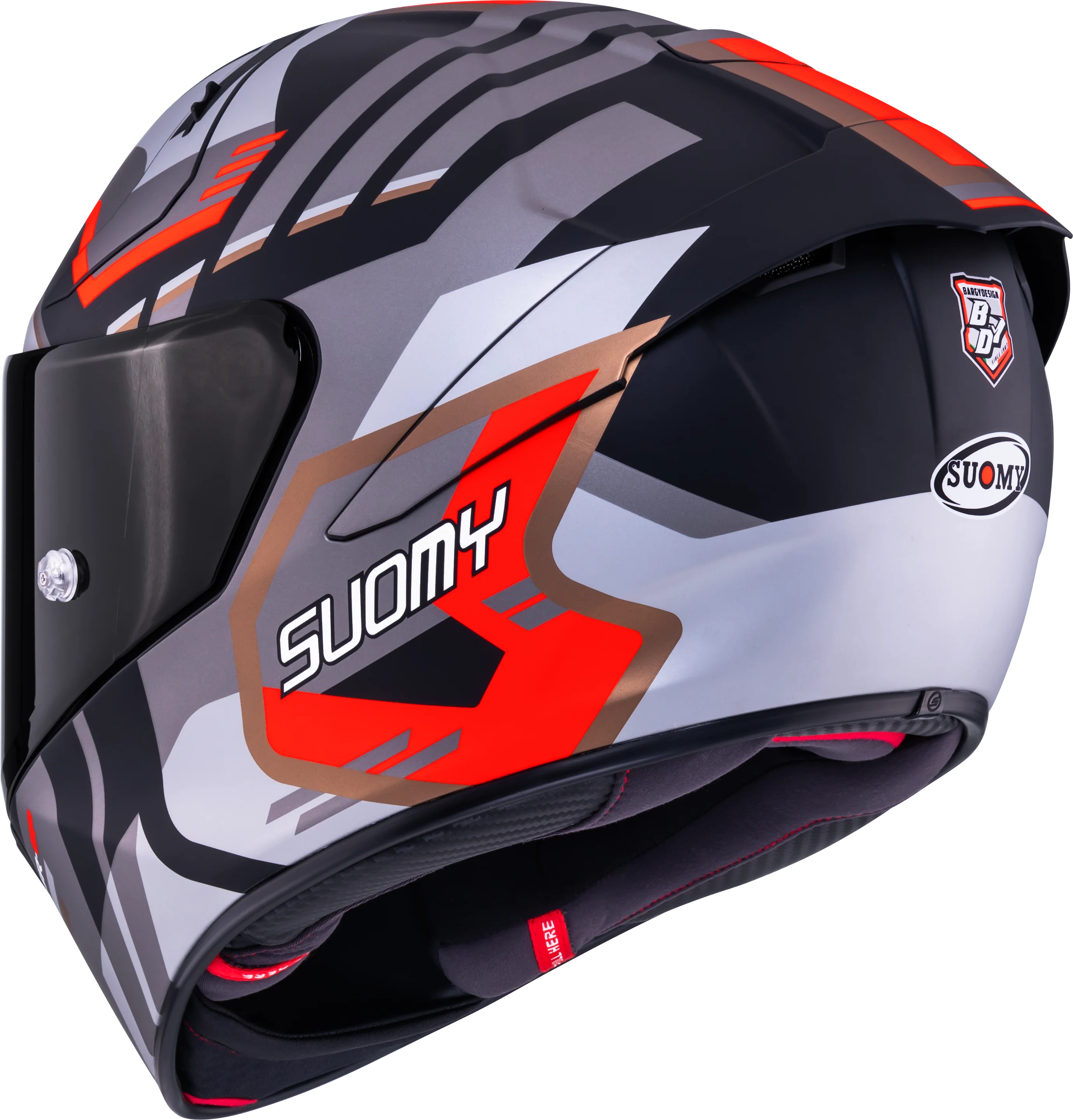 Suomy SR-GP Evo Helm Infrared Matt Grau/Rot/Schwarz K6S20025 - Image 7