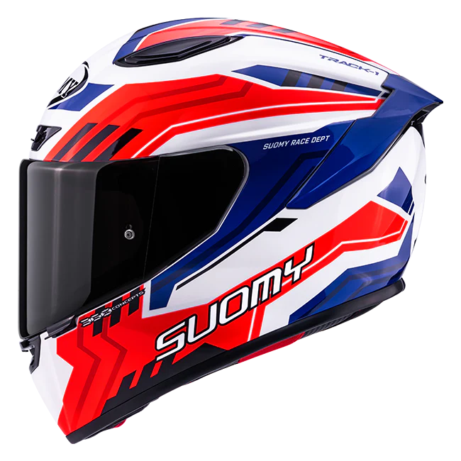 Suomy Track-1 Helm Framework Weiß/Rot/Blau K6T10023