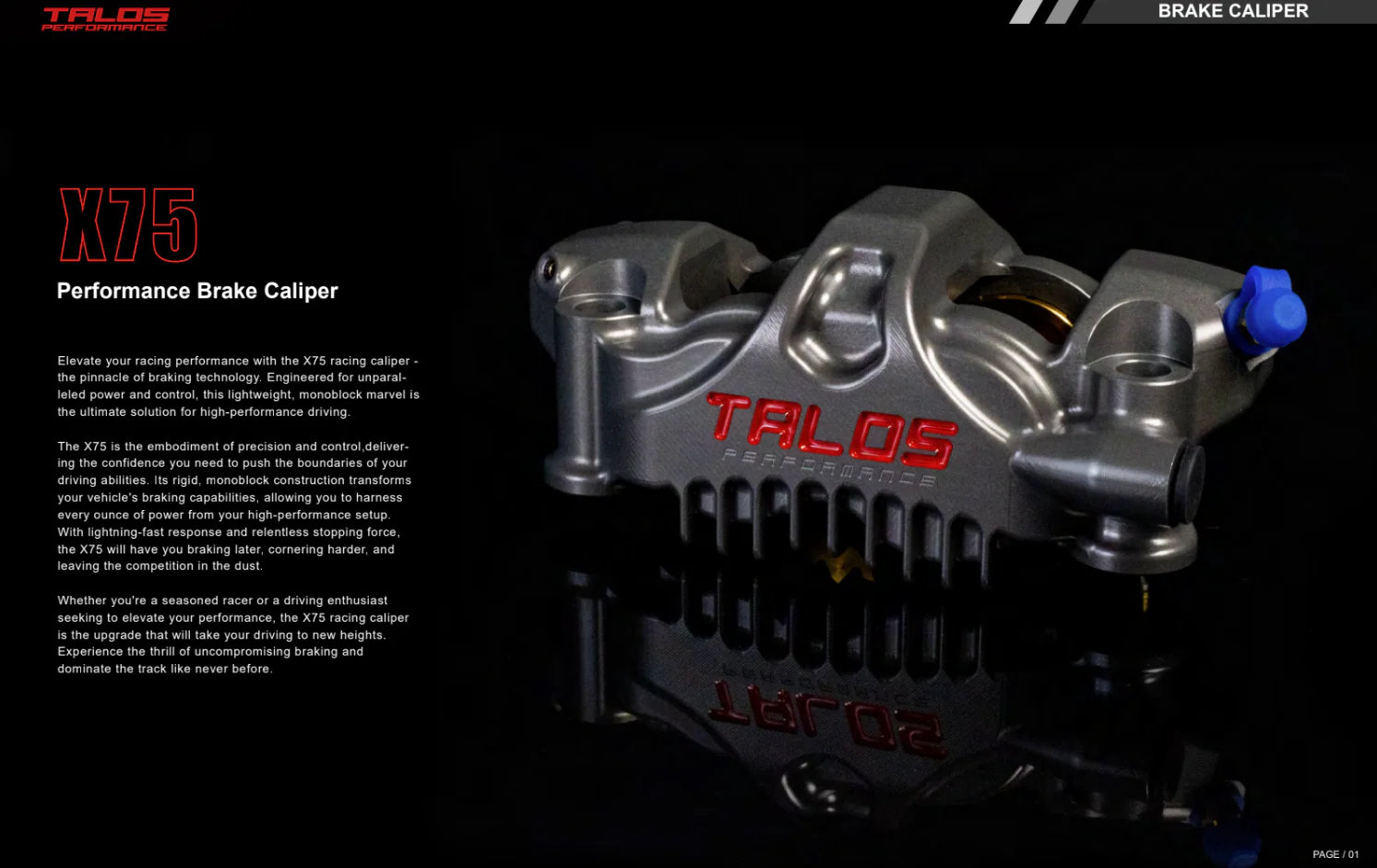 Talos X75 SBK Racing Monoblock P4 32/36 108mm Bremszange Vorne Links | X75.108.HD.L - Image 10