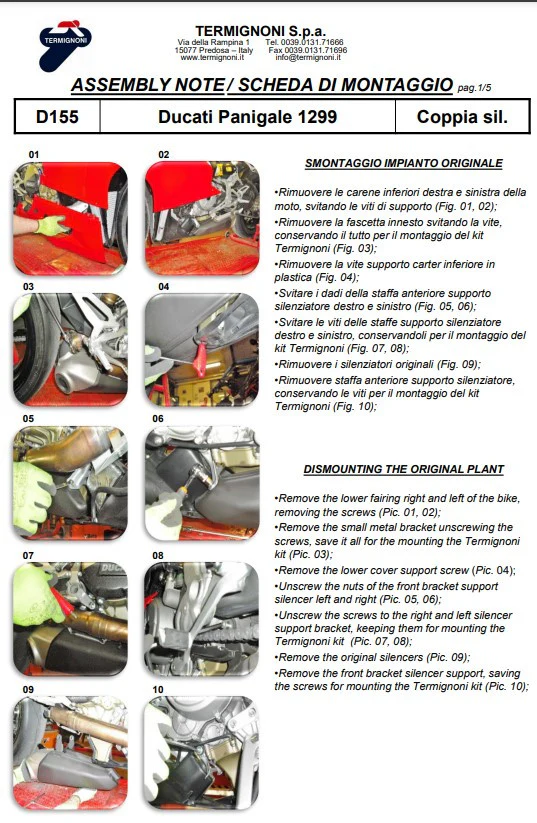 Termignoni Slip-On Kit Carbon Ducati Panigale 899 (13-16) D155102CPT+D155Y - Image 6