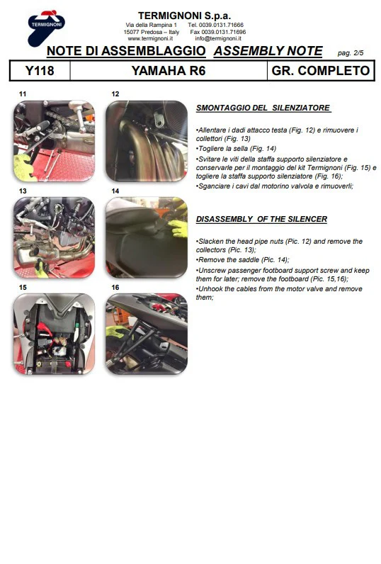 Termignoni Komplettanlage Titanium Kit-SSP Version Yamaha YZF-R6 (06-26) Y11810200TCC - Image 14