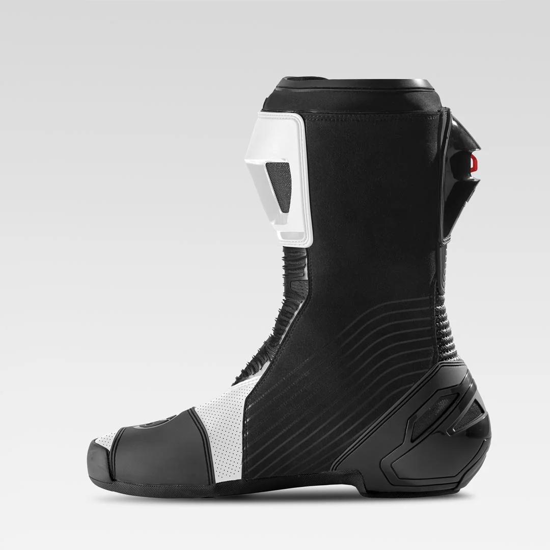 XPD XP9-R AIR perforierter Racing und Straßen Motorradstiefel | Herren | Weiß/Schwarz - Image 3
