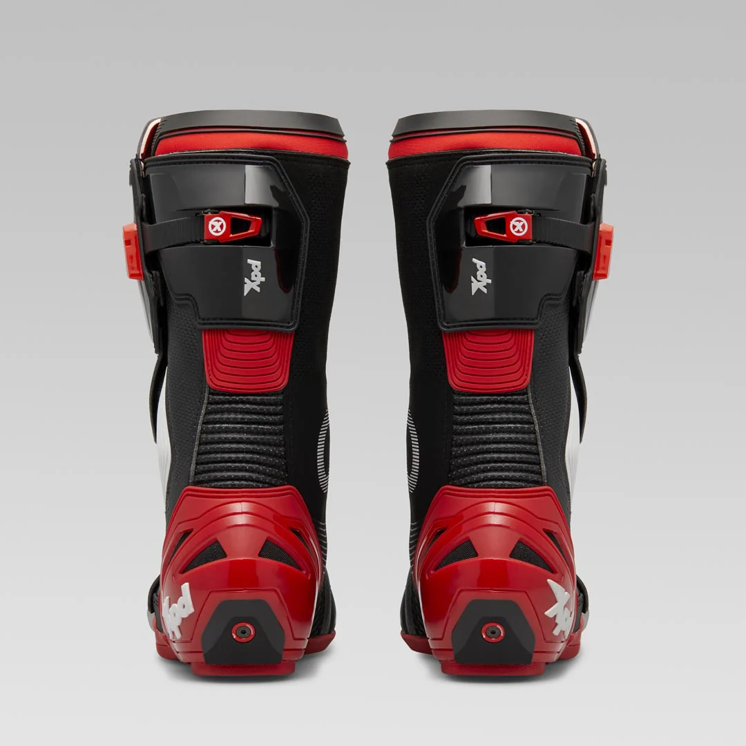 XPD XP9-S Racing und Straßen Motorradstiefel | Herren | Schwarz/Rot - Image 3