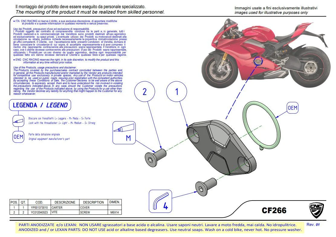 Zündungsdeckel / Timing Inspection Cover Pramac Racing Limited Edition CNC Racing Ducati Panigale V4/S (2025-2026) CF266PR - Image 6